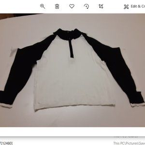 Ribbed half zip sweater